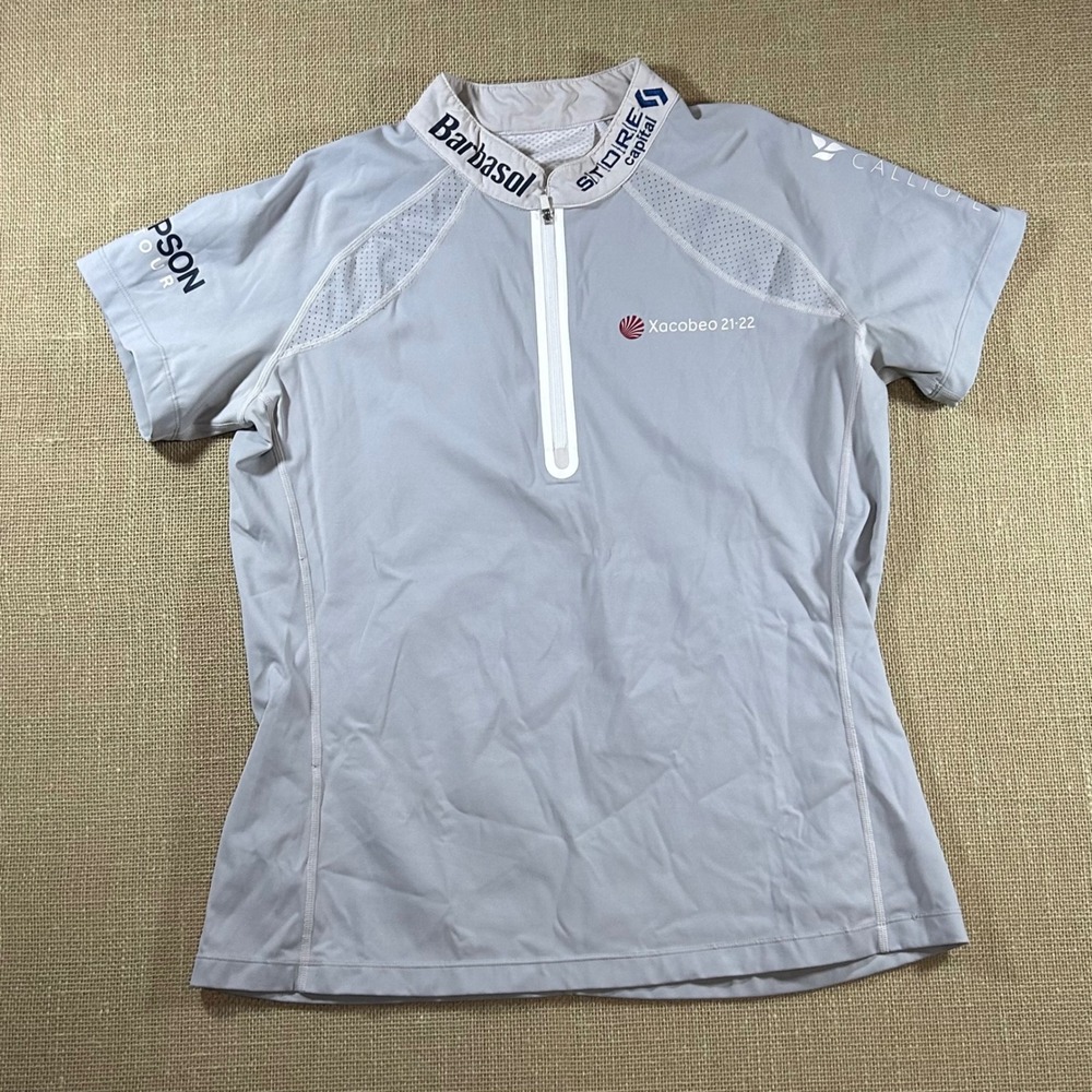 Calliope Womens L Golf Polo Shirt Epson Tour Barbasol Storie Capital‎ Xacobeo
